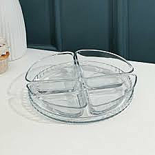 Менажница 4-х секц на стекл подст D24см 1шт