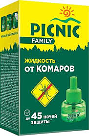Жидкость от комаров Пикник 30 (45) ноч 30мл 