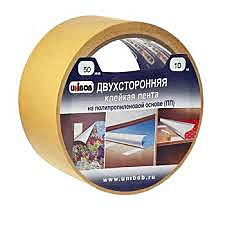 Скотч двуст.полипр.38/50мм*10м UNIBOB (48 в кор)