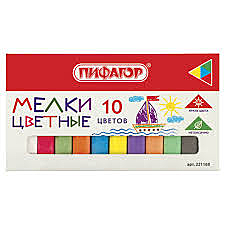 Мел школ цветной 12шт