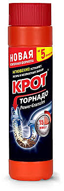 Крот Торнадо гранулы д/канализ.труб 500г (12 в кор)