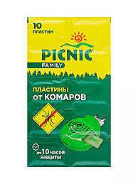 Пластины от комаров Пикник 10шт